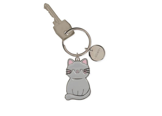 2PK Legami What a Key Ring Enamel Keyring Charm Bag Accessories Kitty