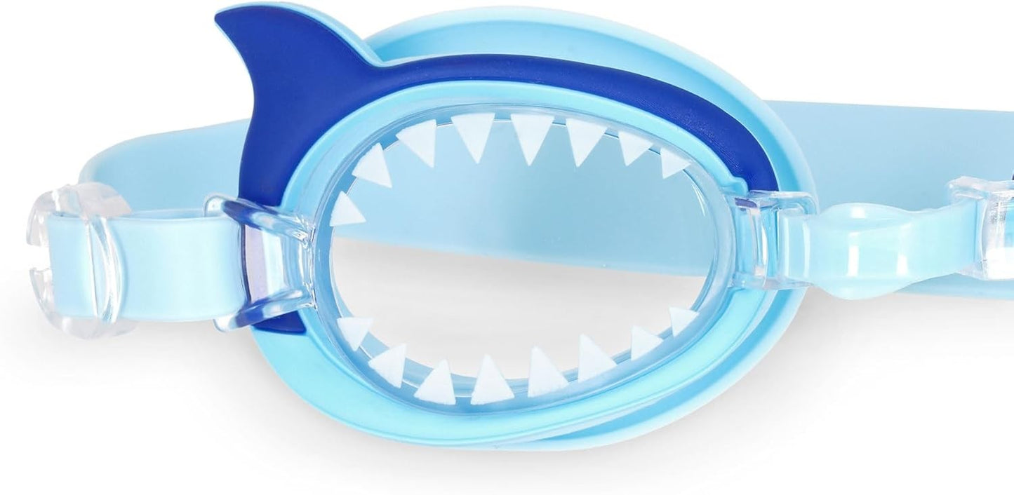 Legami - Swimming Goggles Kids Swimming Goggles Anti Fog Lenses UV Protection with Elastic Band and Adjustable Nose Bridge SHARK
