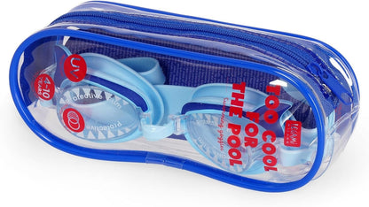 Legami - Swimming Goggles Kids Swimming Goggles Anti Fog Lenses UV Protection with Elastic Band and Adjustable Nose Bridge SHARK