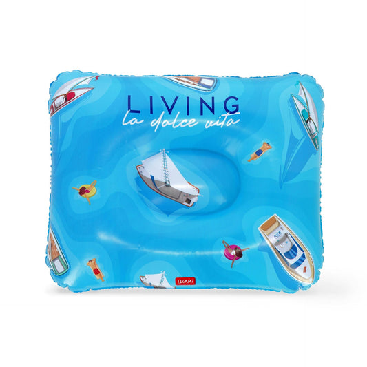 Legami Cuscino Gonfiabile da Spiaggia - La Dolce Vita | Diametro 40 cm