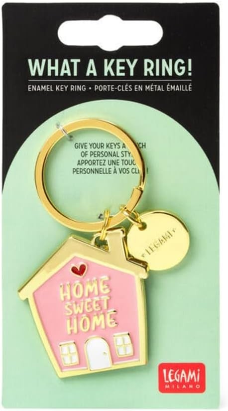 2PK Legami What a Key Ring Enamel Keyring Charm Bag Accessories House