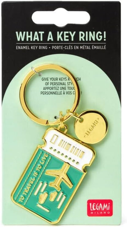 2PK Legami What a Key Ring Enamel Keyring Charm Bag Accessories Travel