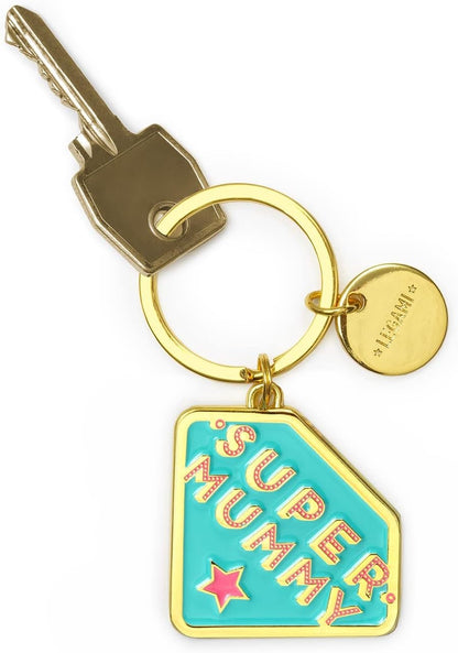 2PK Legami What a Key Ring Enamel Keyring Charm Bag Accessories Super Mummy
