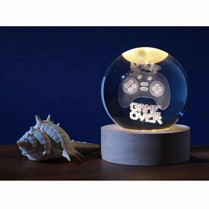 I-Total – Sfera di Vetro 3D con Effetto LED RGB