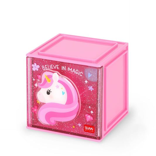 Legami Cutie Cubes - Organizer da Scrivania Modulare Unicorno | 90x90x100 mm