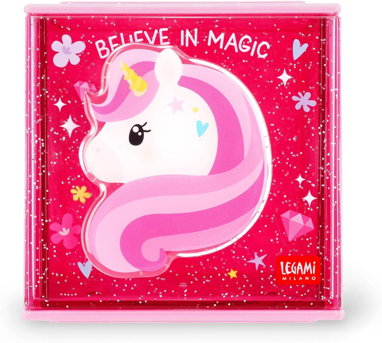 Legami Cutie Cubes - Organizer da Scrivania Modulare Unicorno | 90x90x100 mm