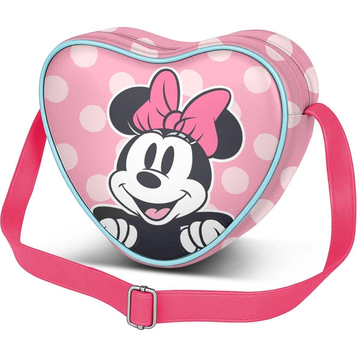 Karactermania, Borsetta, Borsa a tracolla casual a forma di cuore con nastro, rosa