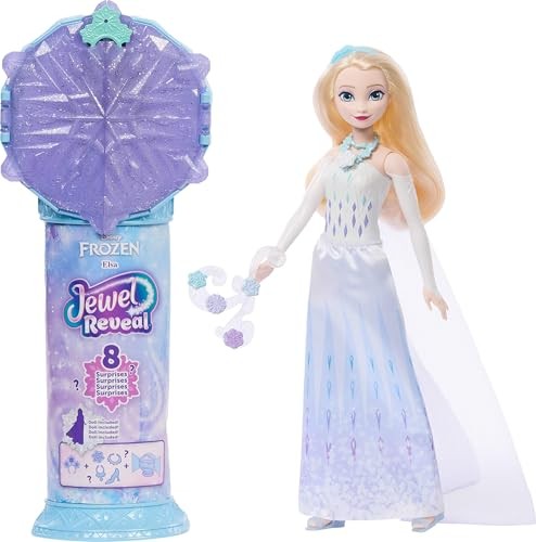 Disney Frozen – Bambola Elsa Jewel Reveal con Gemme e Accessori