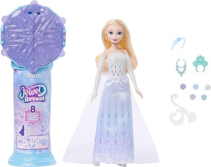 Disney Frozen – Bambola Elsa Jewel Reveal con Gemme e Accessori