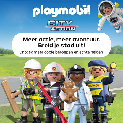 PLAYMOBIL City Action Subacqueo della polizia con tesoro 2 personaggi + scooter subacqueo e animali marini Stimola la creatività Giocattolo per bambini dai