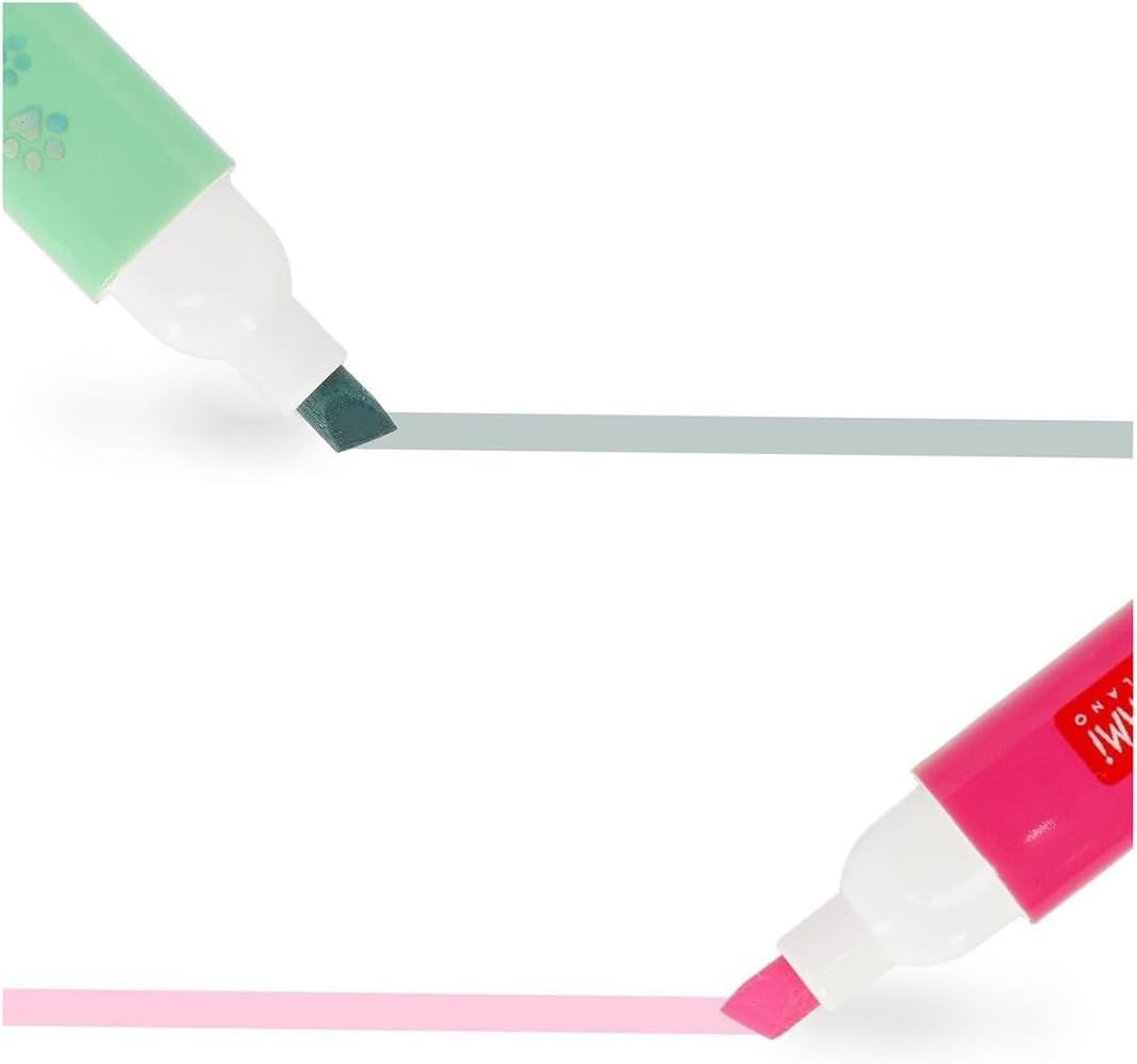 Legami 6 Dual-tip Highlighters - Meow, Multi