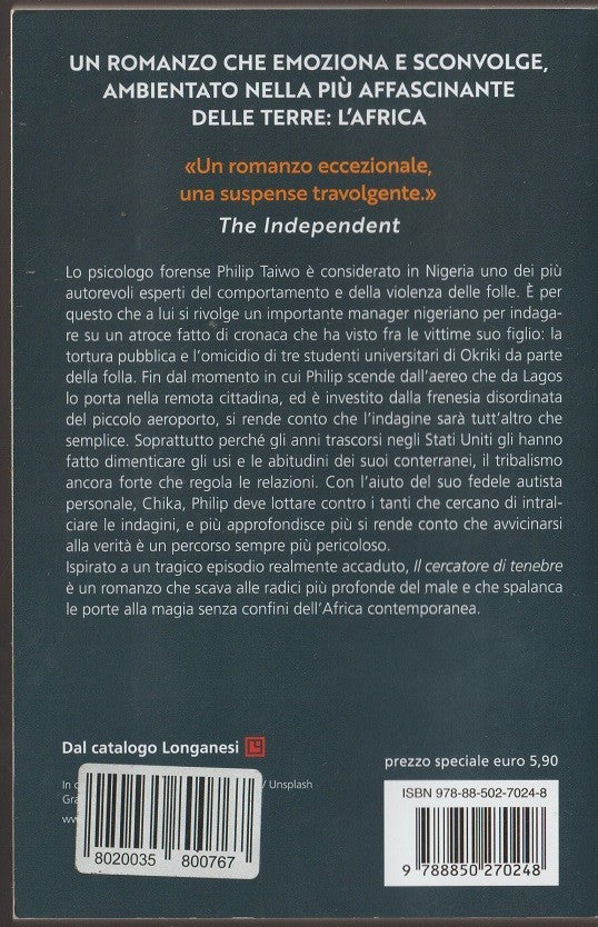Libro Il Cercatore Di Tenebre Femi Kayode Tea 2024 Pag.391 Copertina Flessibile