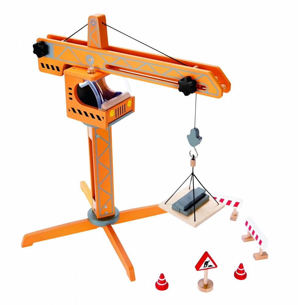 HaPe Playscapes Crane Lift Playset Giallo - Set Costruzioni Bambini