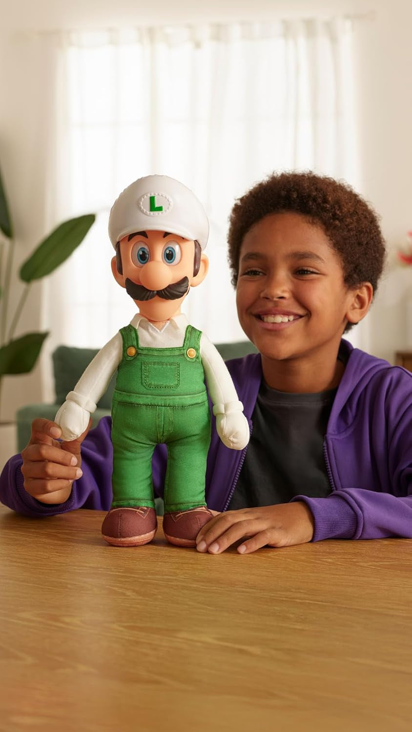 JAKKS Pacific Super Mario Galaxy Movie Luigi Felpato Multicolore