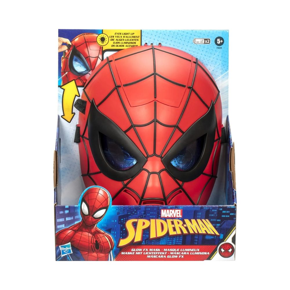 Hasbro Spider-Man Maschera Glow FX con Occhi Luminosi - Taglia Unica