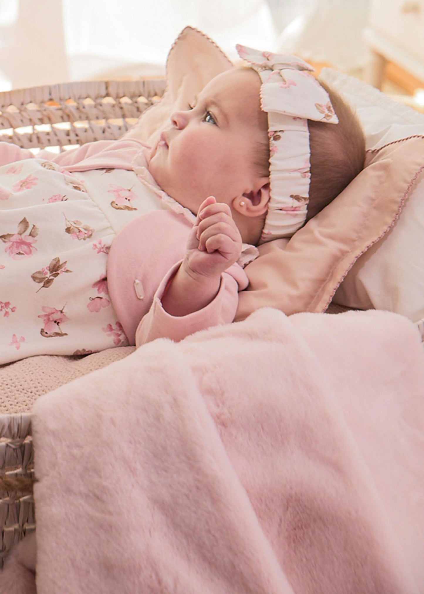 Cadabra Baby Newborn Con Plaid Rosa