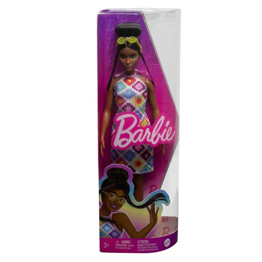 bambola barbie fashionistas 30 cm con occhiali e capell