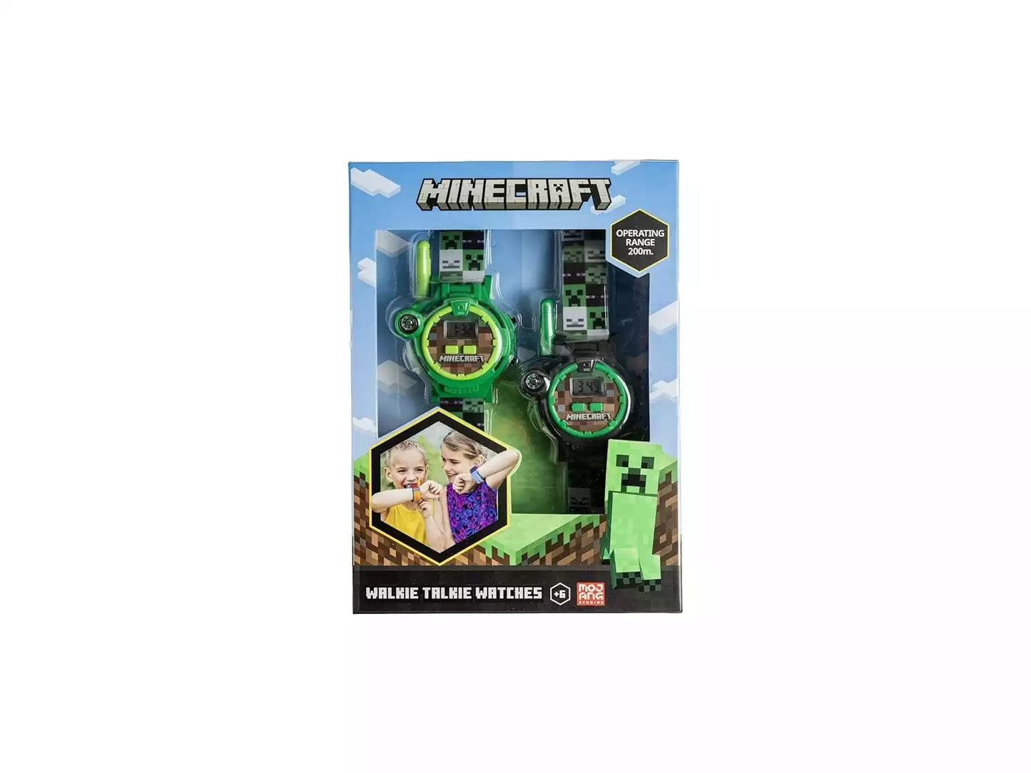 Set 2 In 1 Con Orologio Walkie Talkie Minecraft