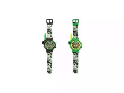 Set 2 In 1 Con Orologio Walkie Talkie Minecraft
