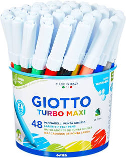 Giotto Décor Multisurface Art Markers - Set 48 Pennarelli