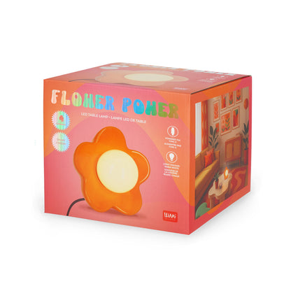 Legami Lampada Led da Tavolo Flower Power Shiny Orange