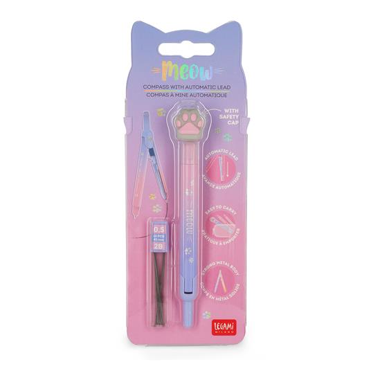Legami Compasso con Mina Automatica Meow Kitty