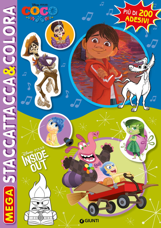 Il Viaggio Di Arlo-Inside Out-Big Hero 6-Coco. Mega. Staccattacca & Colora. Con Adesivi. Ediz. a Colori