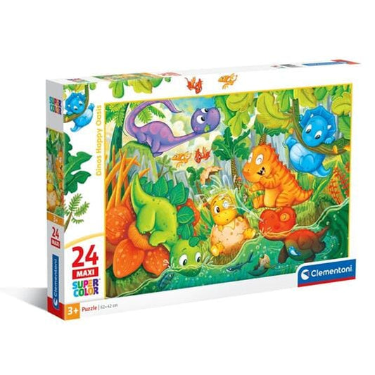 24 Pezzi Maxi Dinos Happy Oasis CLEMENTONI 
