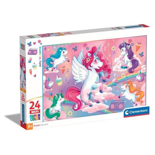 24 Pezzi Maxi Jolly Unicorns CLEMENTONI 