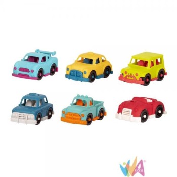 B. Toys Happy Cruisers - Set 6 Mini Macchinine Colorate 1+