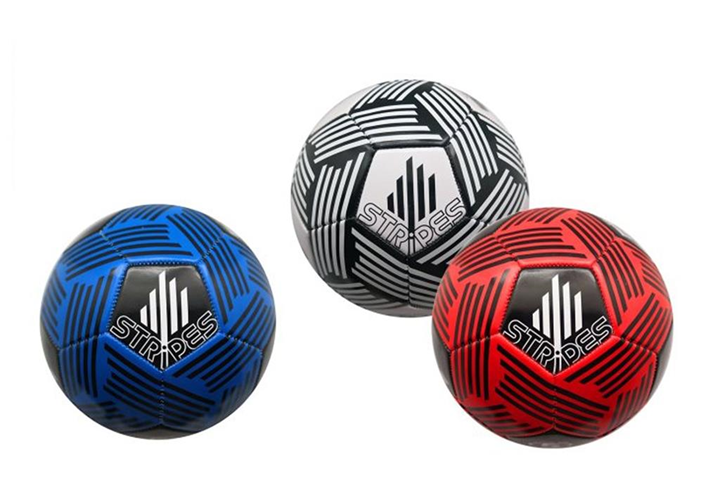 Pallone a strisce in cuoio sintetico