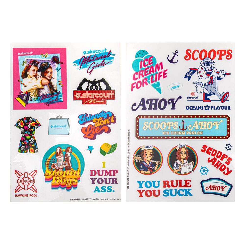 DB LINE – Set 24 Adesivi Stranger Things Stagione 3 – Licenza Ufficiale