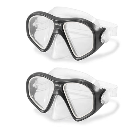Intex Reef Rider - Maschera Snorkel Nuoto 14+ Anni (Set 2 pz)