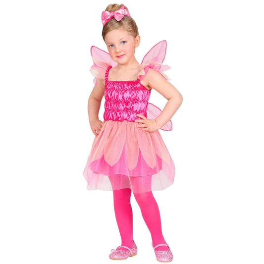 costume FATINA ROSA (vestito, ali) 116 cm / 4-5 anni