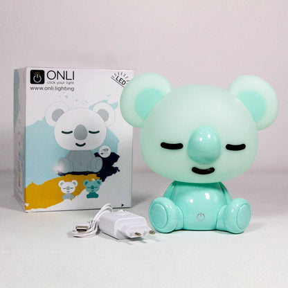 Netlighting Koala Lampada da tavolo per bambini a LED integrati, Menta