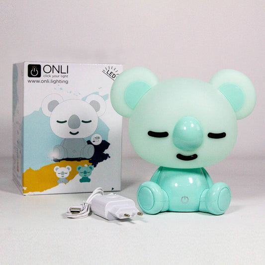 Netlighting Koala Lampada da tavolo per bambini a LED integrati, Menta