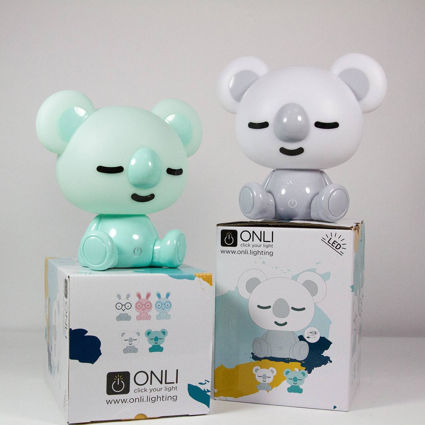 Netlighting Koala Lampada da tavolo per bambini a LED integrati, Menta