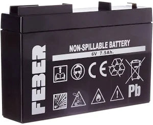Batteria di Ricambio Feber 6V 7.5AH per Giocattoli