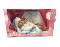 Cadabra Eva Collection Newborn Deluxe Bambolotto Vinile Azzurro 3+