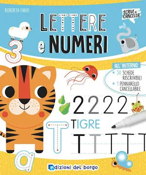 Edizioni Del Borgo Lettere E Numeri Con Pennarello Cancellabile