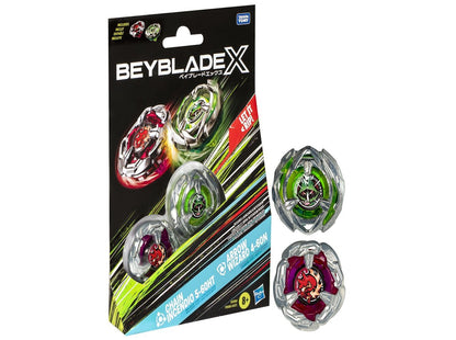 Beyblade X Beat Tyranno 4-70Q & Knife Shinobi 4-80HN - Set Doppio