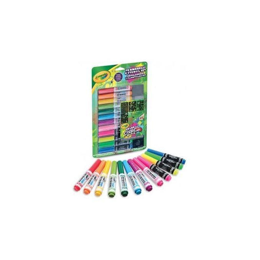 Crayola Set Ricarica Pennarelli E Stencil Color Spray