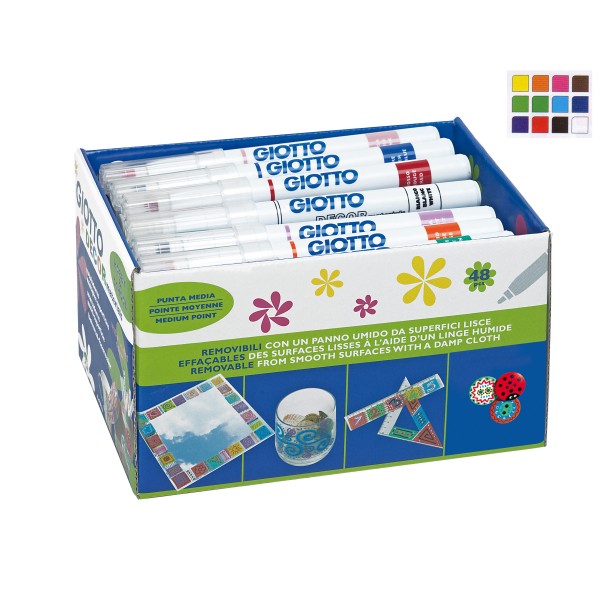 Giotto Décor Multisurface Art Markers - Set 48 Pennarelli
