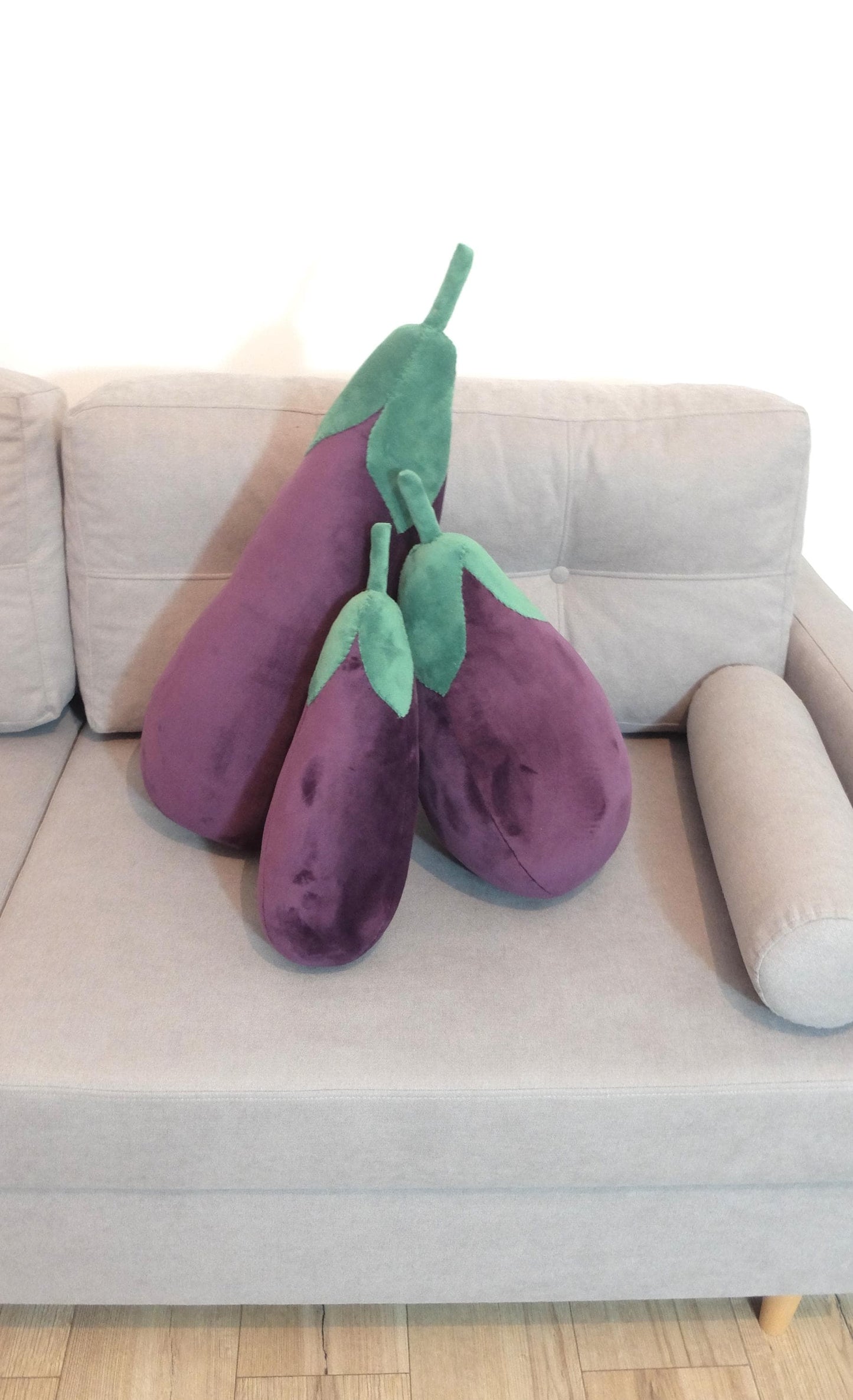 I-Total Cuscino Plush Melanzana Piccolo Vellutato