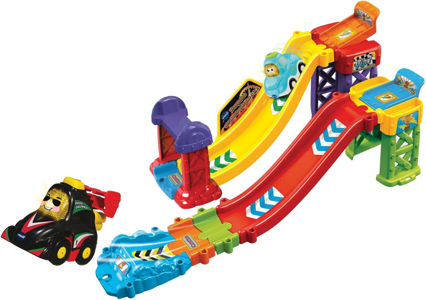 Vtech Vroom Vroom Go - Trampolino Acrobazie Estreme 3 In 1