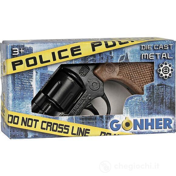 Polizei Revolver Metallo Nero 8 Colpi