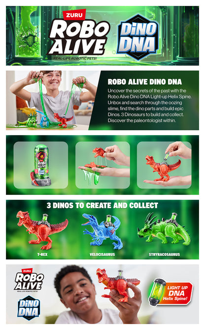 zuru  robo alive  dino dna playset
