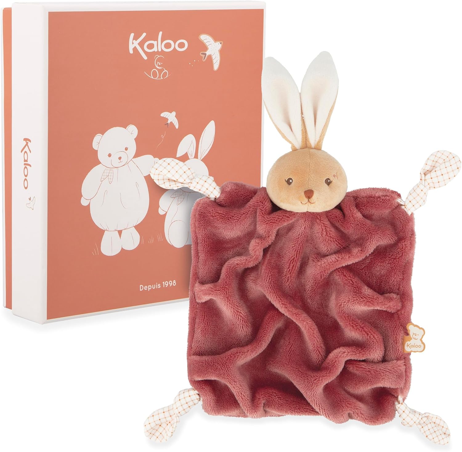 Kaloo -Peluche Lapin Bordeaux 24 Cm
