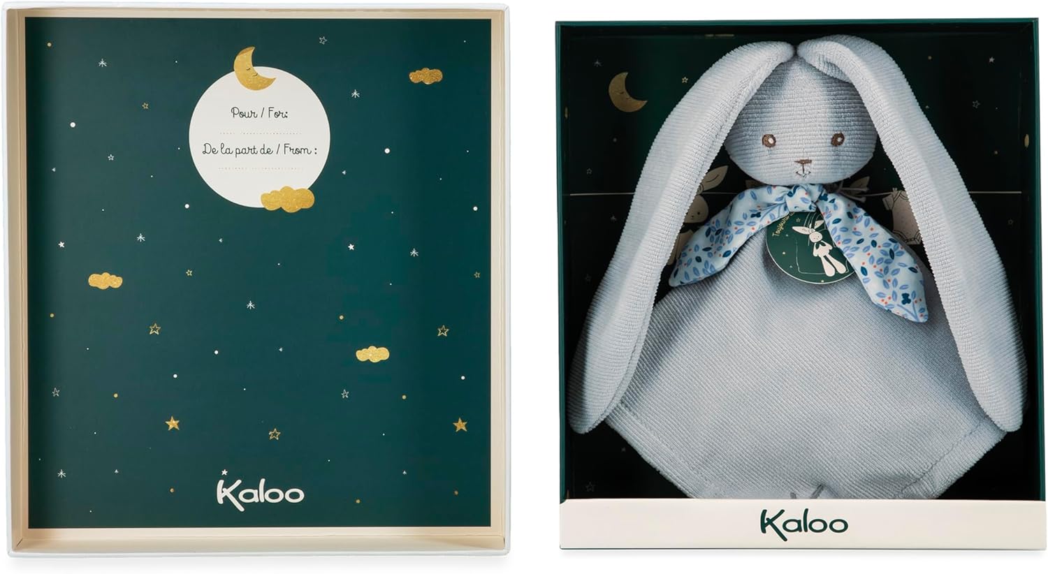 Kaloo - Lapinoo - Doudou Coniglio Azzurro - 30 X 30 Cm