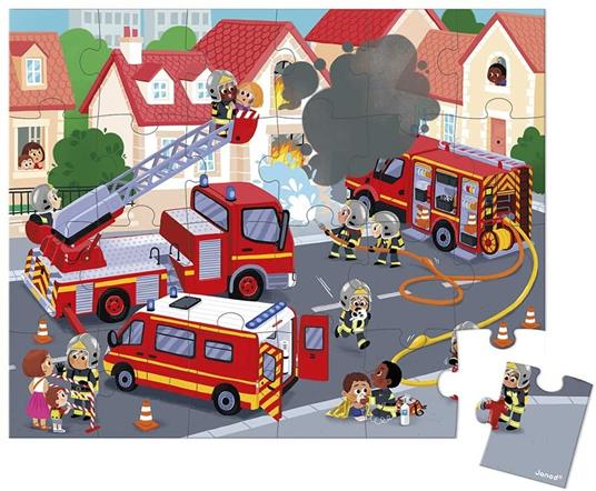 Janod  Puzzle Pompieri 24 Pezzi